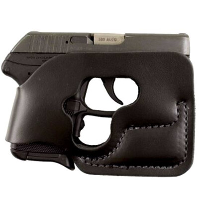 DeSantis Pocket Shot Pocket Holster For Ruger LCP With Laser Ambidextrous Leather Black 110BJT7Z0