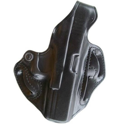 DeSantis Thumb Break Scabbard Belt Holster For Ruger LCR Right Hand Leather Black Finish 001BAN3Z0