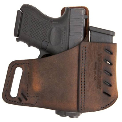 VersaCarry Commander OWB Holster With Magazine Carrier Size 3 Right Hand Leather Brown 62103