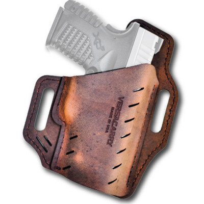 Versacarry Guardian Holster Size 2 OWB Right Hand Water Buffalo Leather Distressed Brown