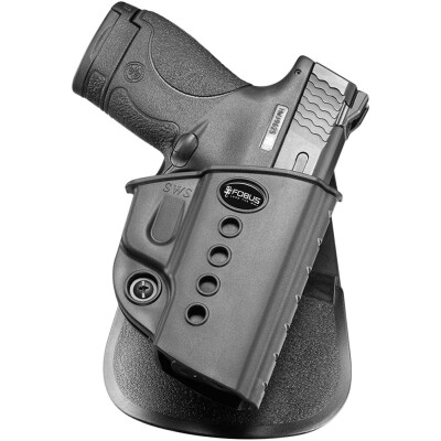 Fobus Evolution Holster CZ 97B/S&W M&P Shield/Walther PPS Right Hand Paddle Attachment Polymer Black