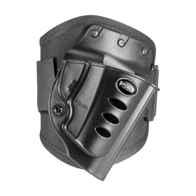 Fobus Ankle Holster For Charter Arms/Ruger LCR/LCRx Right Hand Draw Polymer Shell/Cordura Pad with Velcro Strap Matte Black Finish