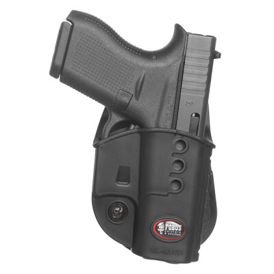 Fobus Evolution Holster For Glock 42/Kimber Micro 9 Right Hand Paddle Attachment Polymer Black