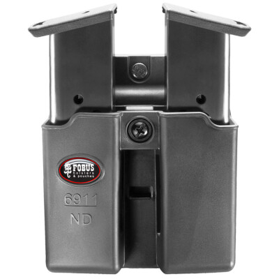 Fobus Belt Double Magazine Pouch 9mm/.40 Single Stack Magazines Ambidextrous Polymer Black 6911NDBH