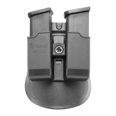 Fobus Double Magazine Pouch 9mm/.40 Double Stack Magazines Roto-Paddle Attachment Ambidextrous Polymer Black 6900NDRP
