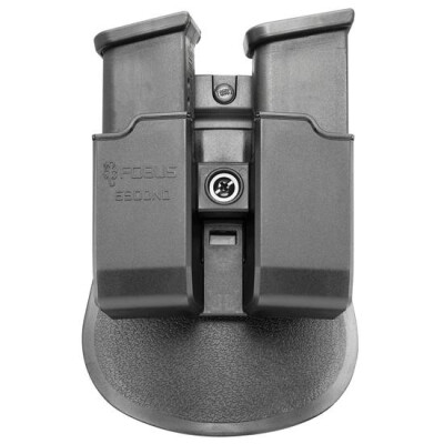 Fobus Double Magazine Pouch 9mm/.40 Double Stack Magazines Paddle Attachment Ambidextrous Polymer Black
