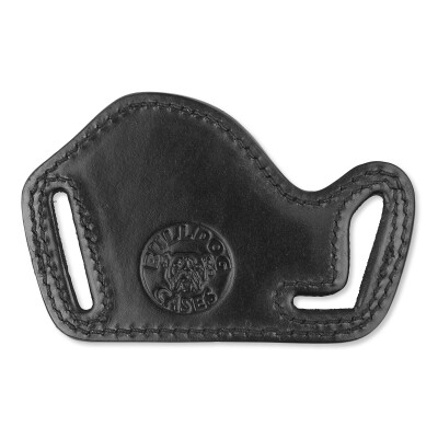Bulldog Case Lay Flat Belt Slide Holster Small/Medium Autos Right Hand Leather Black LF-S/M