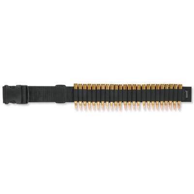 Bulldog Cases Adjustable Rifle Ammo Belt 24 Cartridges Nylon Black WABR