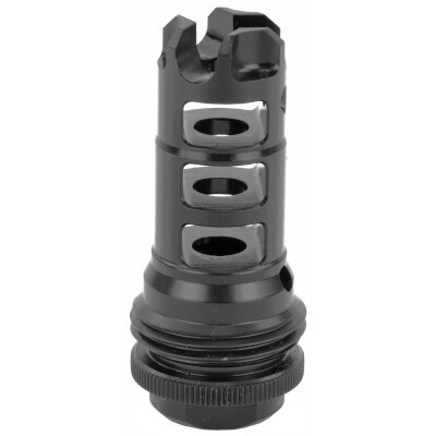 LanTac USA Dragon 5.56mm Muzzle Break With SilencerCo ASR QD Mount Black