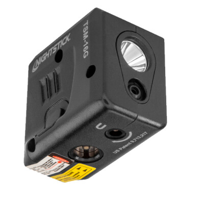 Nightstick TSM-16G Subcompact Weapon Light For Springfield Hellcat 150 Lumen LED Light Green Laser Aluminum Black