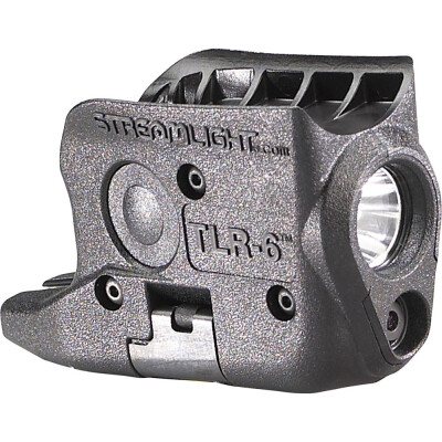 Streamlight TLR-6 Subcompact Gun Mounted Tactical Light with Red Laser Matte Black 69270