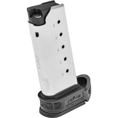 Springfield Armory XD-S Mod.2 6 Round Magazine .45 ACP With X-Tension Sleeve Black XDSG5006