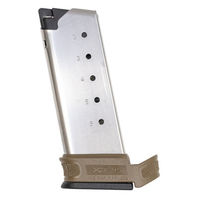 Springfield Armory XD-S Mod.2 6 Round Magazine .45 ACP With X-Tension Sleeve FDE XDSG5006FDE