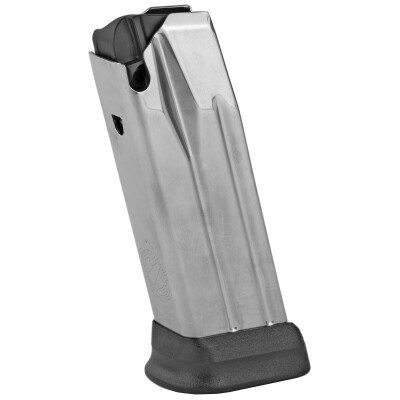 Springfield Armory XD-M Elite Compact Magazine 9mm Luger 14 Rounds Matte Black Base Pad Natural Stainless Finish