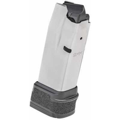 Springfield Armory Hellcat Magazine 9mm Luger 15 Rounds Polymer Base Plate Black Grip Sleeve