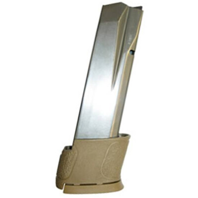S&W M&P45/45C Magazine .45 ACP 14 Rounds FDE Extension Stainless Steel 19477