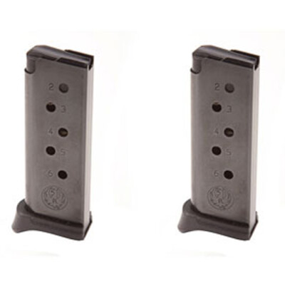 Ruger LCP Magazine .380 ACP 6 Rounds Steel Blued 2 Pack 90643