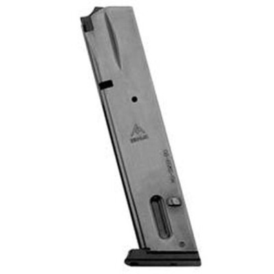 Mec-Gar S&W 5906 Extended Magazine 9mm Luger 20 Round Capacity Steel Tube Polymer Floor Plate Blued