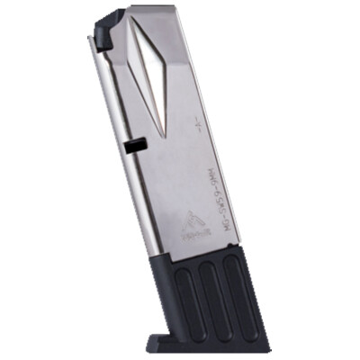Mec-Gar S&W 5906 Magazine 9mm Luger 10 Round Capacity Steel Tube Polymer Floor Plate Nickel