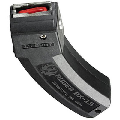 Ruger 10/22 BX-15 Series Magazine .22 LR 15 Round Polymer Construction Matte Black Finish