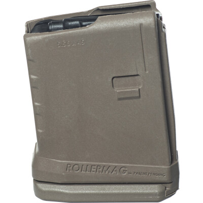 ProMag RM10 Rollermag 10 Round AR-15 Magazine .223 Remington/5.56 NATO Roller Anti Tilt Follower Technapolymer Flat Dark Earth
