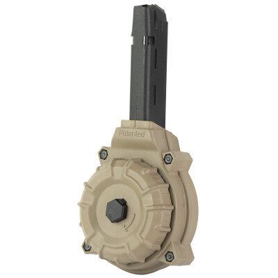 ProMag 9mm Drum Magazine for Glock 17/19 50 Rounds Polymer Flat Dark Earth 