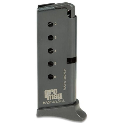 ProMag Ruger LCP Magazine .380 ACP 6 Rounds Steel Black