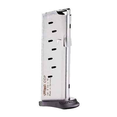 Walther CCP Magazine 9mm Luger 8 Rounds Stainless Steel 50860002
