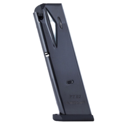 Mec-Gar Taurus PT92 PT99 9mm Magazine 15 Rounds Steel Black MGPT9215B