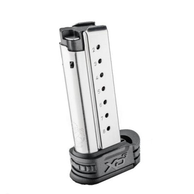 Springfield Armory XD-S Magazine 9mm Luger Eight Rounds Mid Sleeve Stainless Steel XDS0908