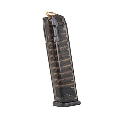 Elite Tactical Systems Pistol Magazine 9mm Luger 22 Rounds For Glock 17 Carbon Smoke