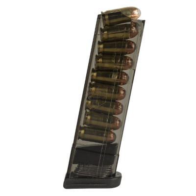 Elite Tactical Systems Pistol Magazine .380 ACP 9 Rounds For Glock 42 Carbon Smoke