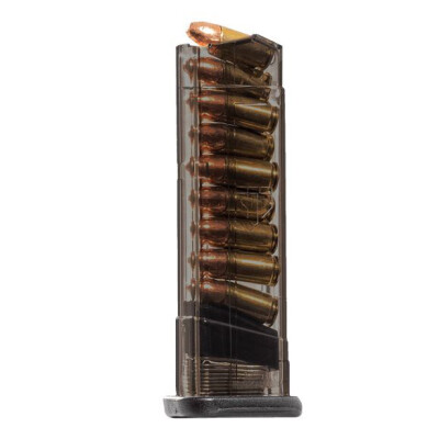 Elite Tactical Systems Pistol Magazine 9mm Luger 9 Rounds For S&W M&P Shield Carbon Smoke