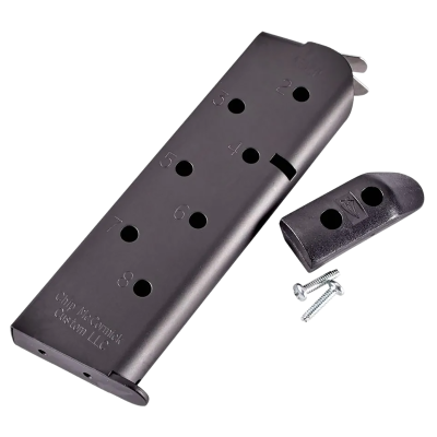 CMC Match Grade 1911 Government Magazine .45 ACP 8 Rounds w/ Base Pad Stainless Steel Black