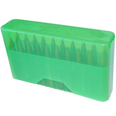 MTM Case-Gard J-20 Series Rifle Ammo Box Large Long Rifle Holds 20 Rounds Clear Green J-20-LLD-16