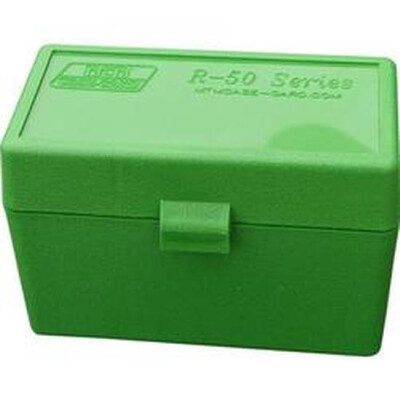 MTM Case-Gard R-50 Series 50 Rounds Medium Rifle Ammunition Box Polypropylene Green RM-50-10