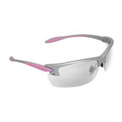Radians Women's Shooting Glasses Silver Frame and Pink Accents