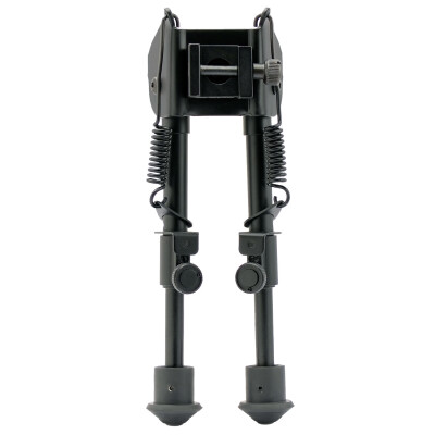 SME Bi-Pod with Spring 6in to 9in Adjustable Folding Aluminum Bipod Black