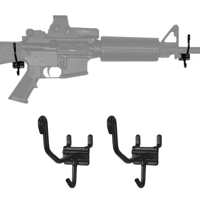 Gun Storage Solutions Horizontal Gun Cradles Slatwall/Pegboard Ten Pack Matte Black SLATGCRDL10