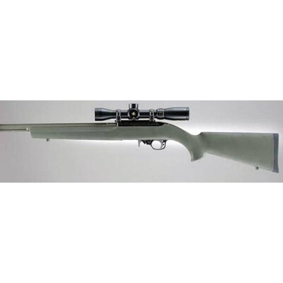 Hogue Rubber Overmolded Stock For Ruger 10/22 OD Green 0.920 Inch Diameter Barrel
