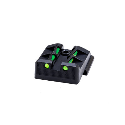 HiViz LiteWave Fiber Optic Rear Sight For Ruger American Full Size/Compact Pistols Metal Housing Black Finish RGALW11