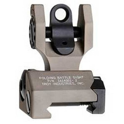 Troy Industries AR-15 Rear Folding Battle Sight Dark Earth Finish SSIG-FBS-R0FT-00
