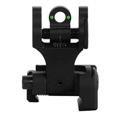 Troy Industries Tritium Rear Folding Battle Sight Aluminum Black SSIG-FBS-RTBT-00