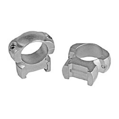 Weaver One Inch Grand Slam Steel Top Mount Rings Medium Silver