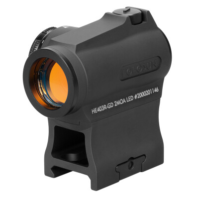 Holosun Gold Dot Sight 2 MOA Dot 20mm with 1/3 Mount HE430R-GD