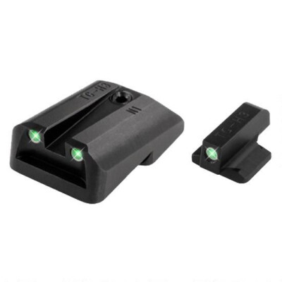 TRUGLO 1911 Novak LoMount .260/.450 Tritium Night Sight Set Black TG231N1