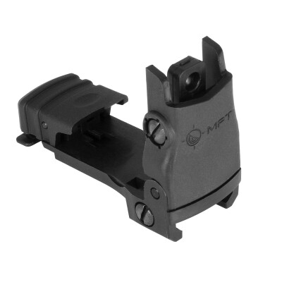 Mission First Tactical Back Up AR-15 Flip Up Rear Sight Black BUPSWR
