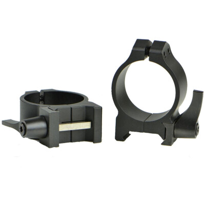 Warne Maxima QD 30mm Weaver/Picatinny Low Scope Ring 2 Pack Matte Black 213LM