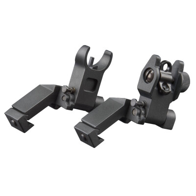 AIM Sports AR Low Profile 45 Degree Flip Up Sight Set Aluminum Black MT45FS