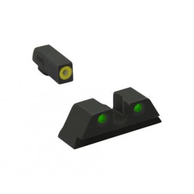 Meprolight Hyper-Bright Day and Night Tritium Sights Phosphorescent Yellow Ring Front/Green Rear for CZ Shadow 2
